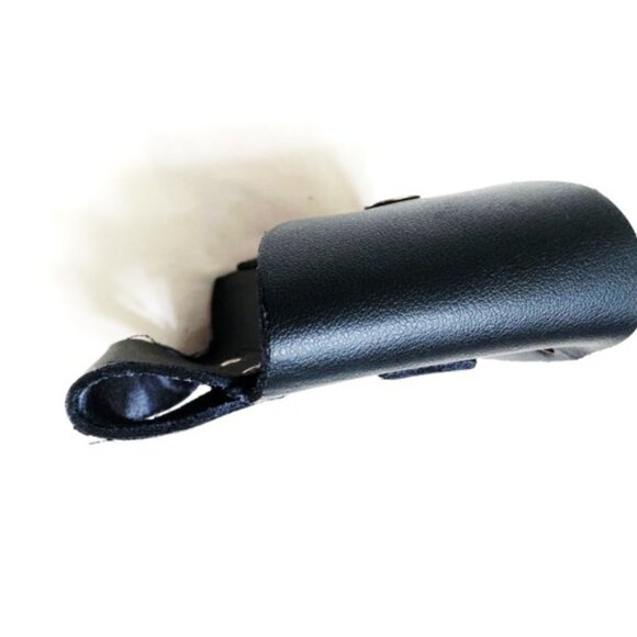 Mascorro Black Genuine Leather Freedom Racing Cigarette & Lighter Case - Picture 2 of 4